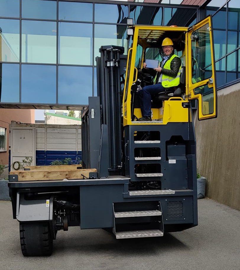 man in the forklift